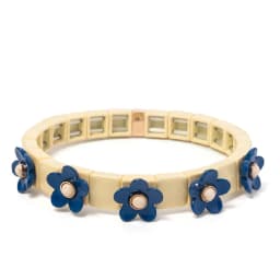 New Fashion Flower Charms Bracelets Bohemian Colorful Beads Elastic Bracelets Rainbow Color Bohe Couple Bangle For Women