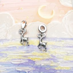 925 Sterling Silver Deer Moose Dangle Charm Pendant New Cute Lucky Women Jewelry Trendy Winter Christmas Gift