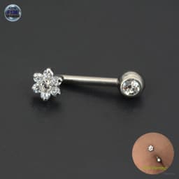 Starose Implant Grade ASTM F136 Titanium Dermal Piercing Female VCH Piercing Ornament Vertical Clitoral Hood Belly Eyebrow Ring