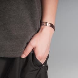 Vinterly Magnetic Pure Copper Bracelet Men 12mm Wide Wristband Metal Magnet Therapy Hand Chain Link Health Energy Male Jewelry