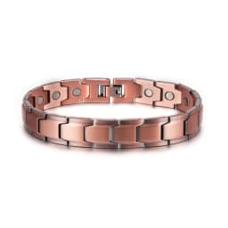 Vinterly Magnetic Pure Copper Bracelet Men 12mm Wide Wristband Metal Magnet Therapy Hand Chain Link Health Energy Male Jewelry