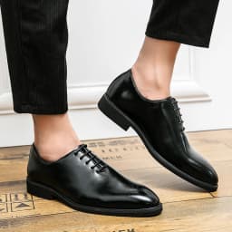 New Red Sole Brogue Shoes Men Black Business Mens Formal Shoes Lace-up Round Toe Spring/Autumn
