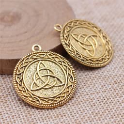 10pcs Charms 28*32mm Celtic Knot Charms Double Side Round Pendant For Jewelry Making DIY Viking Jewelry Findings