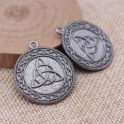 10pcs Charms 28*32mm Celtic Knot Charms Double Side Round Pendant For Jewelry Making DIY Viking Jewelry Findings