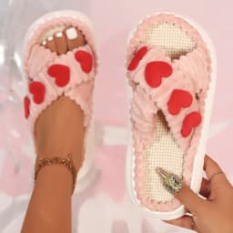 2024 Autumn Winter New Women Home Slippers Open-Toe Cross Band Linen Soled Indoor Slides Linen Soled Non-Slip Bathroom Slippers