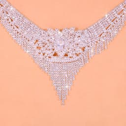 Stonefans Luxury Indian Bridal Jewelry Sets Women Accessories Fashion Tassel Rhinestone Necklace Earrings Sets Wedding Jewelry