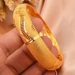 Round Flower Shape Gold Color Bangles for Women Men Algerian Wedding Bracelets 2.36 Long Chain French Jewelry