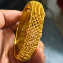 Round Flower Shape Gold Color Bangles for Women Men Algerian Wedding Bracelets 2.36 Long Chain French Jewelry