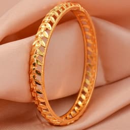 Round Flower Shape Gold Color Bangles for Women Men Algerian Wedding Bracelets 2.36 Long Chain French Jewelry