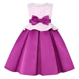 Summer Children's Dress Bow Princess Cute Dress Flower Child Wedding Host Show Evening Dress
