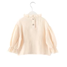 Toddler Girls Long Sleeve Tops Autumn Linen Cotton Solid Ruffle T-Shirt Floral Shirts for Kids Casual Tees Girls Blouses 1-6T