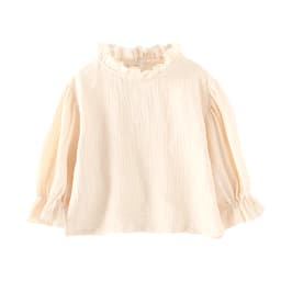 Toddler Girls Long Sleeve Tops Autumn Linen Cotton Solid Ruffle T-Shirt Floral Shirts for Kids Casual Tees Girls Blouses 1-6T