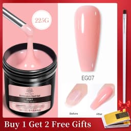 BORN PRETTY 250g 6 IN 1 Glue Gel Nail Polish Keep Nail C Arc Enhanced Nail Art Thickness Rubber Base Gel Super Bright Top Coat