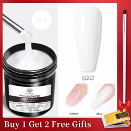 BORN PRETTY 250g 6 IN 1 Glue Gel Nail Polish Keep Nail C Arc Enhanced Nail Art Thickness Rubber Base Gel Super Bright Top Coat