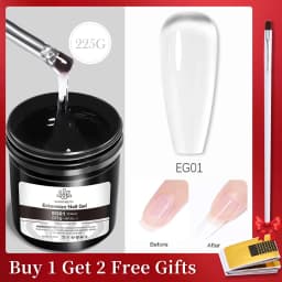 BORN PRETTY 250g 6 IN 1 Glue Gel Nail Polish Keep Nail C Arc Enhanced Nail Art Thickness Rubber Base Gel Super Bright Top Coat