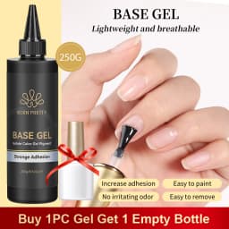 BORN PRETTY 250g 6 IN 1 Glue Gel Nail Polish Keep Nail C Arc Enhanced Nail Art Thickness Rubber Base Gel Super Bright Top Coat