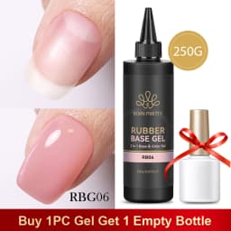 BORN PRETTY 250g 6 IN 1 Glue Gel Nail Polish Keep Nail C Arc Enhanced Nail Art Thickness Rubber Base Gel Super Bright Top Coat