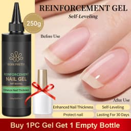 BORN PRETTY 250g 6 IN 1 Glue Gel Nail Polish Keep Nail C Arc Enhanced Nail Art Thickness Rubber Base Gel Super Bright Top Coat