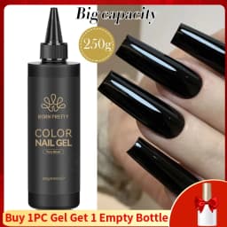 BORN PRETTY 250g 6 IN 1 Glue Gel Nail Polish Keep Nail C Arc Enhanced Nail Art Thickness Rubber Base Gel Super Bright Top Coat