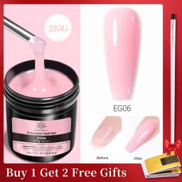 BORN PRETTY 250g 6 IN 1 Glue Gel Nail Polish Keep Nail C Arc Enhanced Nail Art Thickness Rubber Base Gel Super Bright Top Coat