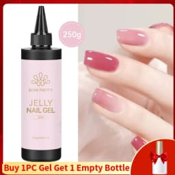 BORN PRETTY 250g 6 IN 1 Glue Gel Nail Polish Keep Nail C Arc Enhanced Nail Art Thickness Rubber Base Gel Super Bright Top Coat