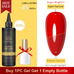BORN PRETTY 250g 6 IN 1 Glue Gel Nail Polish Keep Nail C Arc Enhanced Nail Art Thickness Rubber Base Gel Super Bright Top Coat