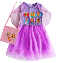 Russian Cartoon Happy Cats TpnkoTa Costume Kids Anime Three Little Kittens Clothes Kid-e-cats Dress Girls Summer Casual Dresses