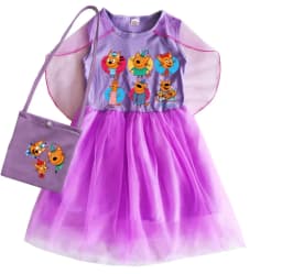 Russian Cartoon Happy Cats TpnkoTa Costume Kids Anime Three Little Kittens Clothes Kid-e-cats Dress Girls Summer Casual Dresses