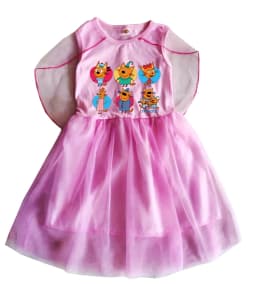 Russian Cartoon Happy Cats TpnkoTa Costume Kids Anime Three Little Kittens Clothes Kid-e-cats Dress Girls Summer Casual Dresses