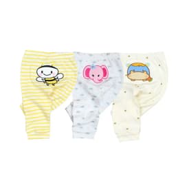 Kiddiezoom 3 Pcs/Lot Fashion Cartoon 100%Cotton Baby Boy Girl Pants Soft Baby Trousers