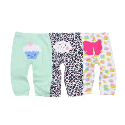 Kiddiezoom 3 Pcs/Lot Fashion Cartoon 100%Cotton Baby Boy Girl Pants Soft Baby Trousers