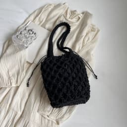 Summer Beach Bag For Women Mesh Rope Knitted Bucket Shoulder Bags  Reticulate Hollow Travel Shopper Totes Ladies Fashion Handbag