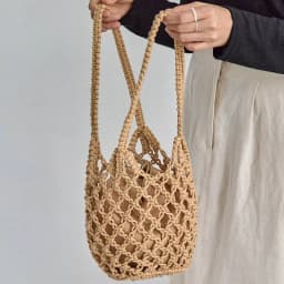 Summer Beach Bag For Women Mesh Rope Knitted Bucket Shoulder Bags  Reticulate Hollow Travel Shopper Totes Ladies Fashion Handbag