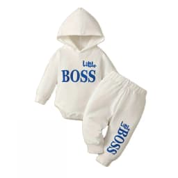 3-24 Months Newborn Baby Boy Clothing Suit Long Sleeve Hooded Romper+Pants Spring&Autumn Sports Style Toddler boy 2PCS Clothes