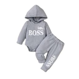 3-24 Months Newborn Baby Boy Clothing Suit Long Sleeve Hooded Romper+Pants Spring&Autumn Sports Style Toddler boy 2PCS Clothes