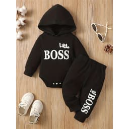 3-24 Months Newborn Baby Boy Clothing Suit Long Sleeve Hooded Romper+Pants Spring&Autumn Sports Style Toddler boy 2PCS Clothes