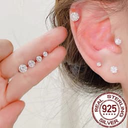 CWWZircons Genuine 100% Sterling Silver 925 Jewelry Certificate Brilliant Round CZ 0.8ct Stud Earrings for Women Girl Gift SE013