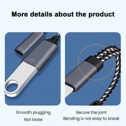 USB C OTG Cable Phone Adapter 2 in 1 Type C to USB A Adapter with PD Charging Port for Samsung Huawei Xiaomi Phone Laptop Tablet