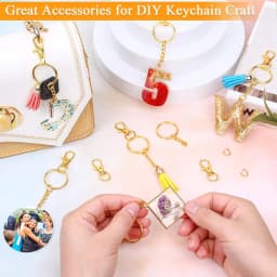 180PCS Key Chain Rings Pendants Keychain Hardware Key Hooks with Key Rings and Jump Ring DIY Crafts Keychain Making Supplies