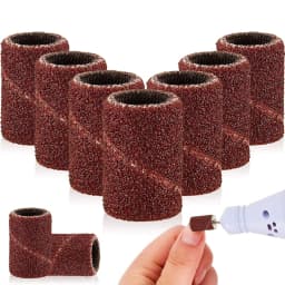 1000pcs Nail Sanding Bands Nail Drill Bit Caps Accessories for Manicure Gel Polish Removing Manicure Tool 80# 120# 180# 240# Set