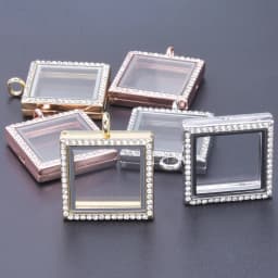 10Pcs/Lot Openable Round Living Reliquary Picture Locket Pendant Glass Floating Cremation Urn Medaillon Colgantes Jewelry Making