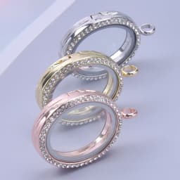 10Pcs/Lot Openable Round Living Reliquary Picture Locket Pendant Glass Floating Cremation Urn Medaillon Colgantes Jewelry Making