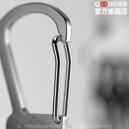 Stainless Steel Key Chain With 4 8-shaped Buckles For Easy Hanging Flexible Matching With Men's Waist Hanging Outdoor Keychain