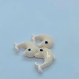 10pcs Dolphin Ceramic Beads for DIY Jewelry Making - Create Unique Bracelets Necklaces Earrings