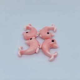 10pcs Dolphin Ceramic Beads for DIY Jewelry Making - Create Unique Bracelets Necklaces Earrings