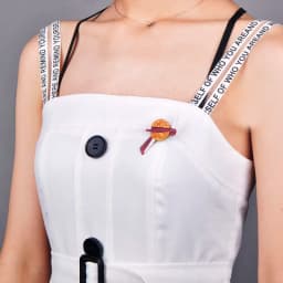 OI Cute Acrylic Orange Hummer Bird Brooches Handmade Harajuku Animal Corsage Pins Jewelry Women Kids Lapel Shirt Collar Clip