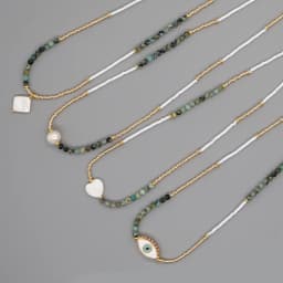 Go2Boho Simple Beaded Necklace for Women Evil Eye Necklace Fashion Jewelry Natural Stones Miyuki Seed Beads Choker Jewellery