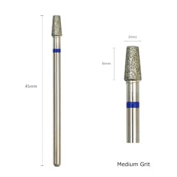 HYTOOS 10pcs/pack Short Tapered Diamond Nail Drill Bits 3/32 Manicure Drills Cuticle Burr Nails Accessories Tools
