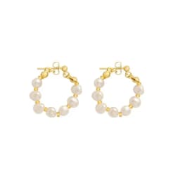 Personality Fashion 14k Gold Filled Natural Freshwater Pearl Ladies Tassels Stud Earrings Jewelry For Women Anti Allergy