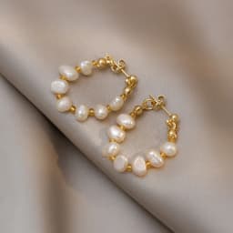 Personality Fashion 14k Gold Filled Natural Freshwater Pearl Ladies Tassels Stud Earrings Jewelry For Women Anti Allergy